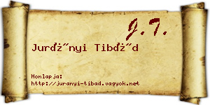 Jurányi Tibád névjegykártya